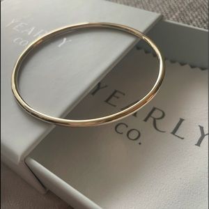 Yearly Co Triple Weight Yellow Gold Bangle 7.75”